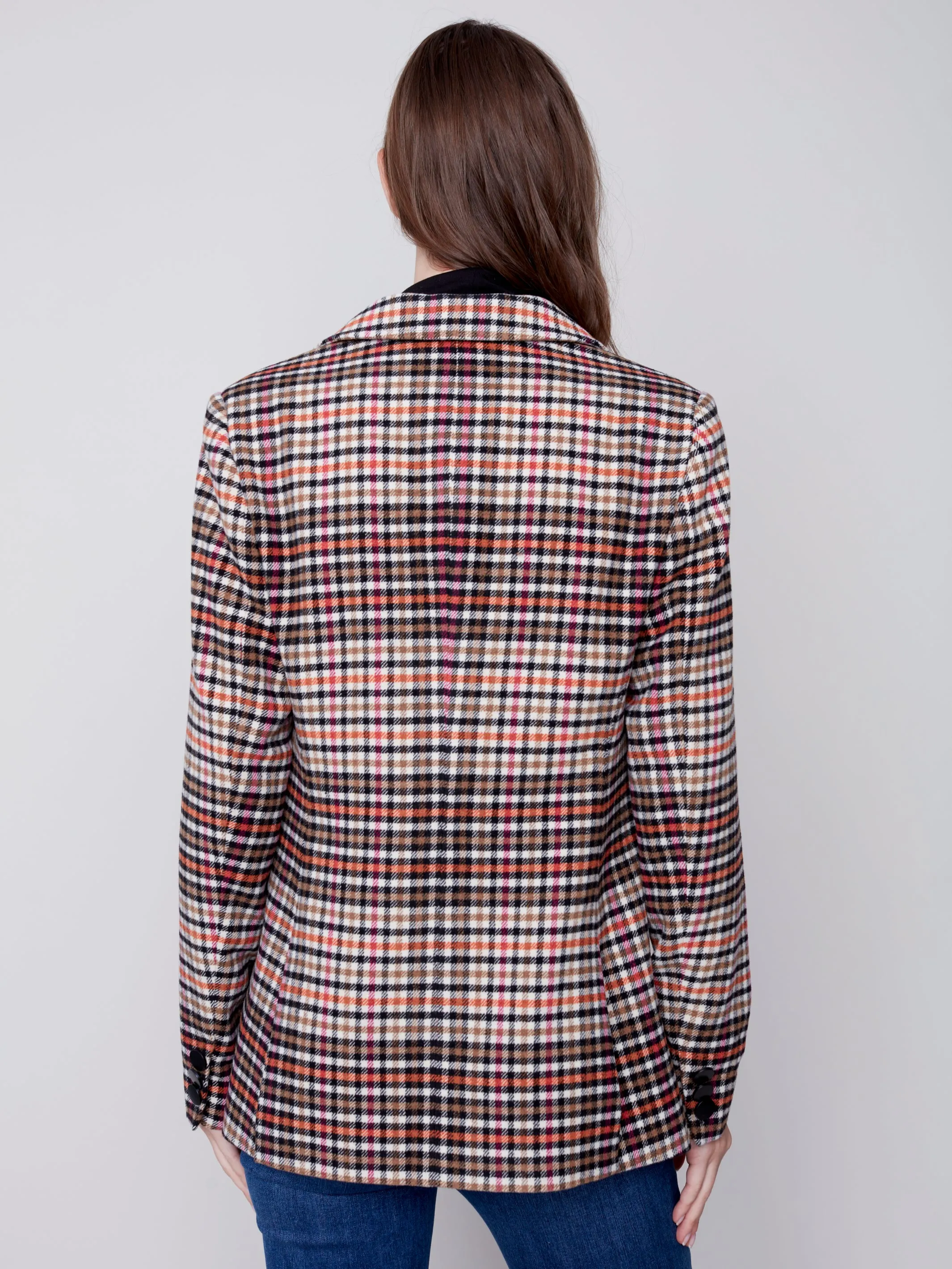 Tailored Plaid Blazer