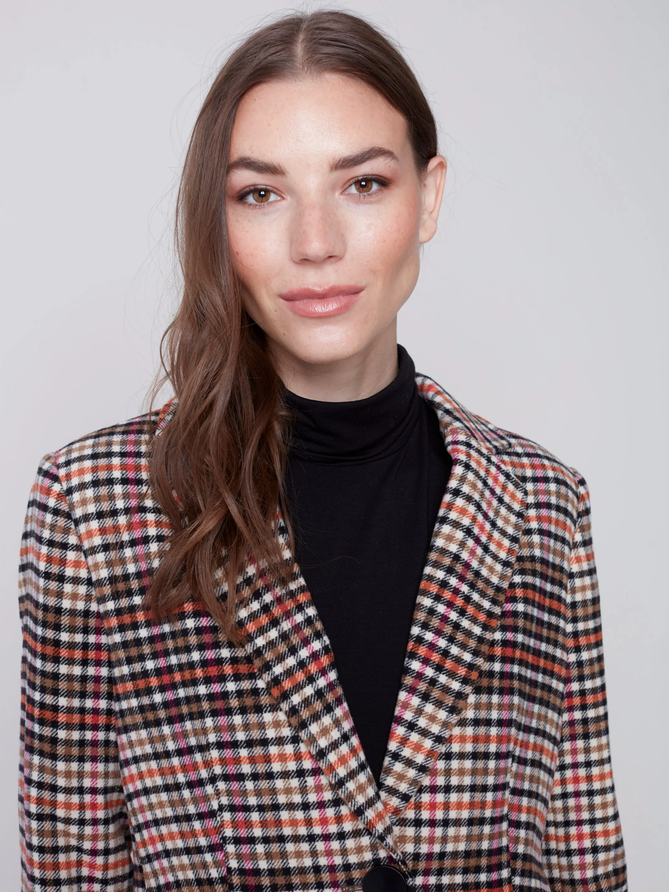 Tailored Plaid Blazer