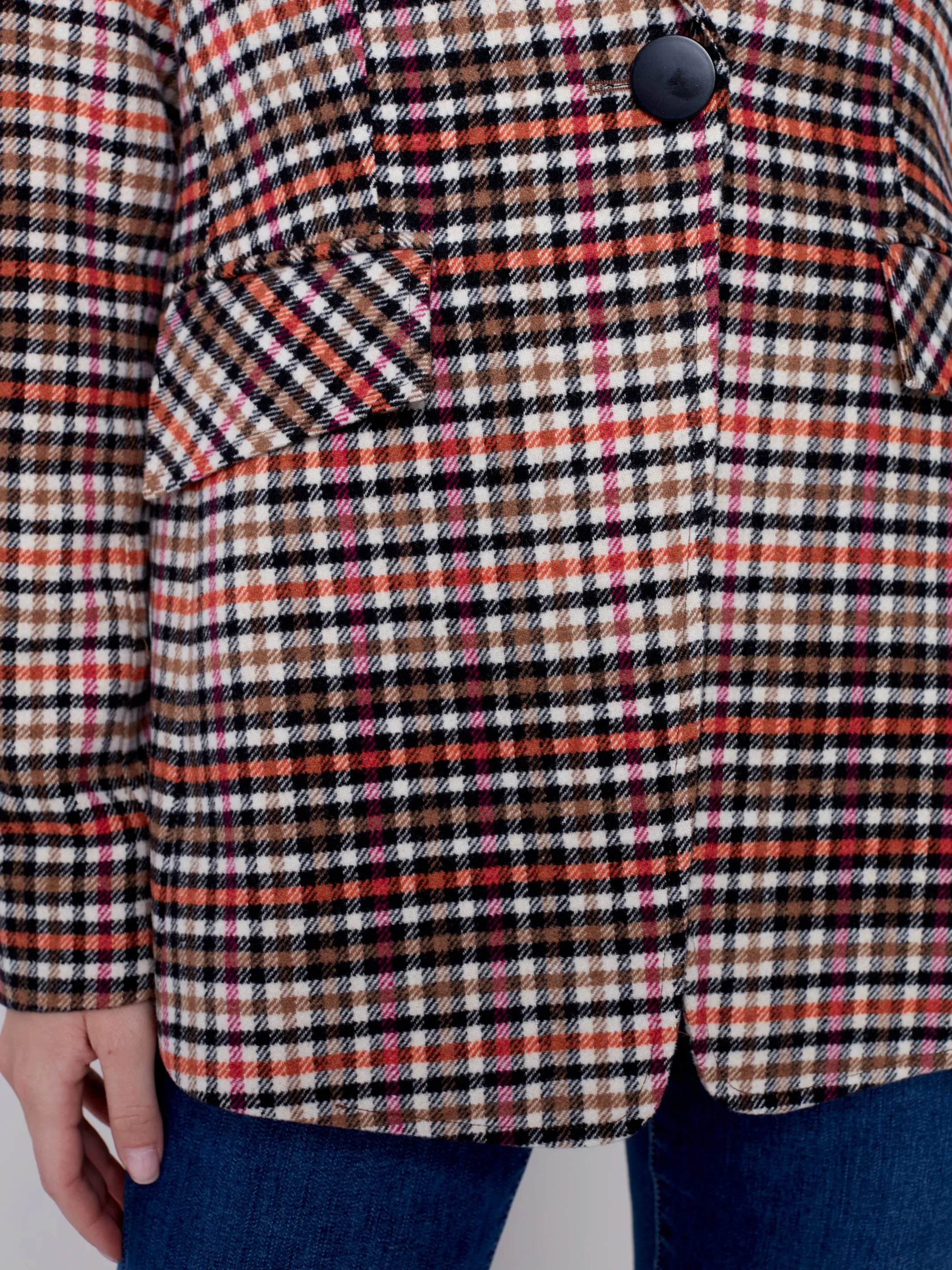 Tailored Plaid Blazer