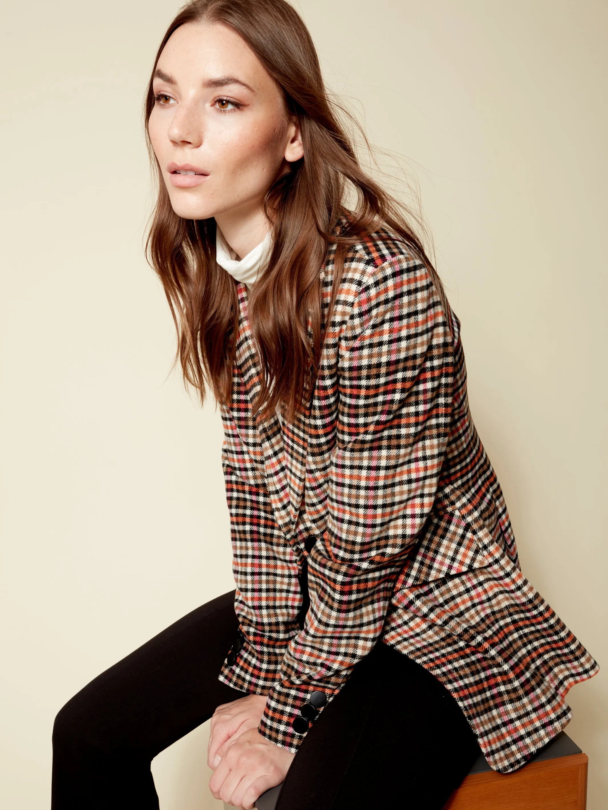 Tailored Plaid Blazer
