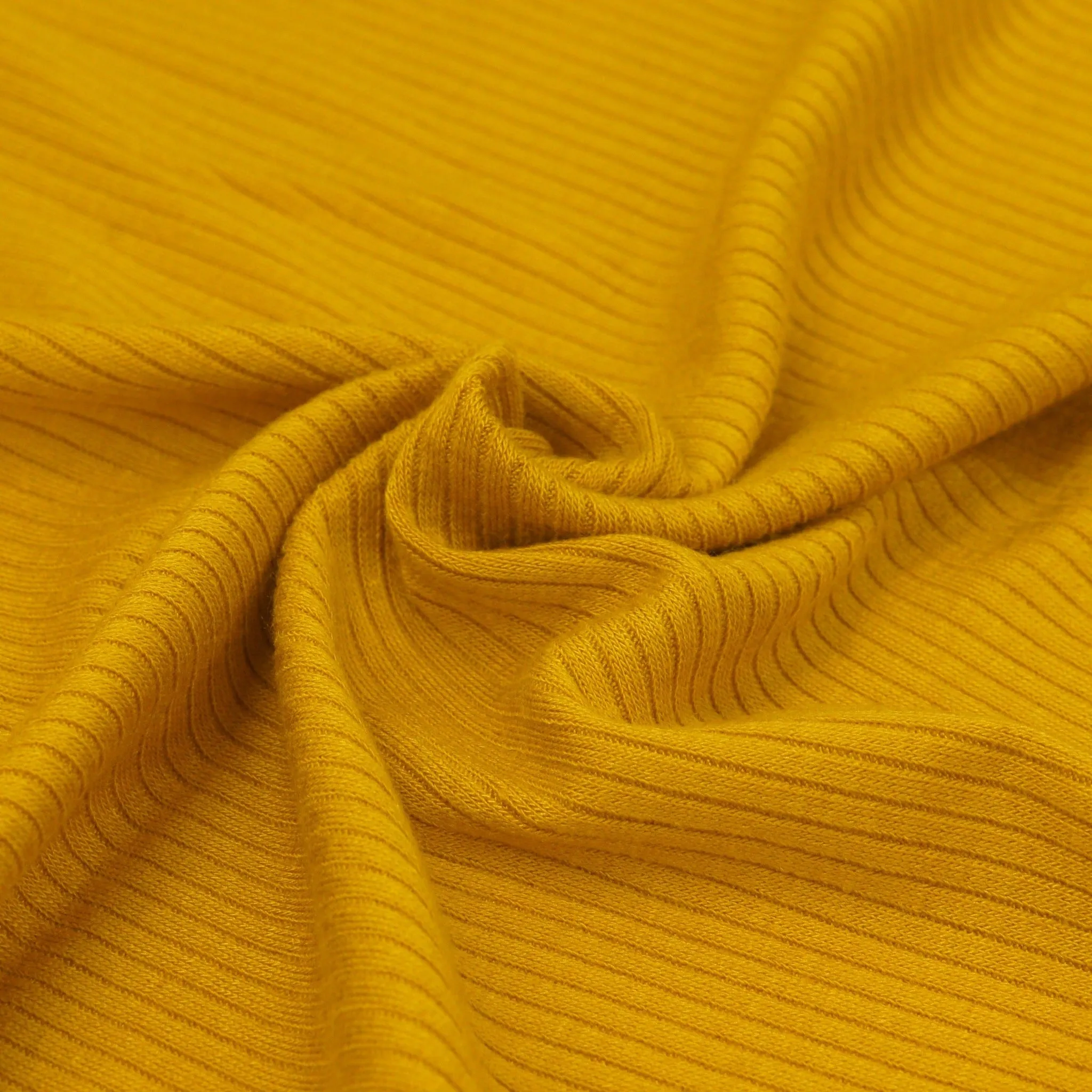 Tencel Modal Spandex Ribbed Knit - Nugget Gold
