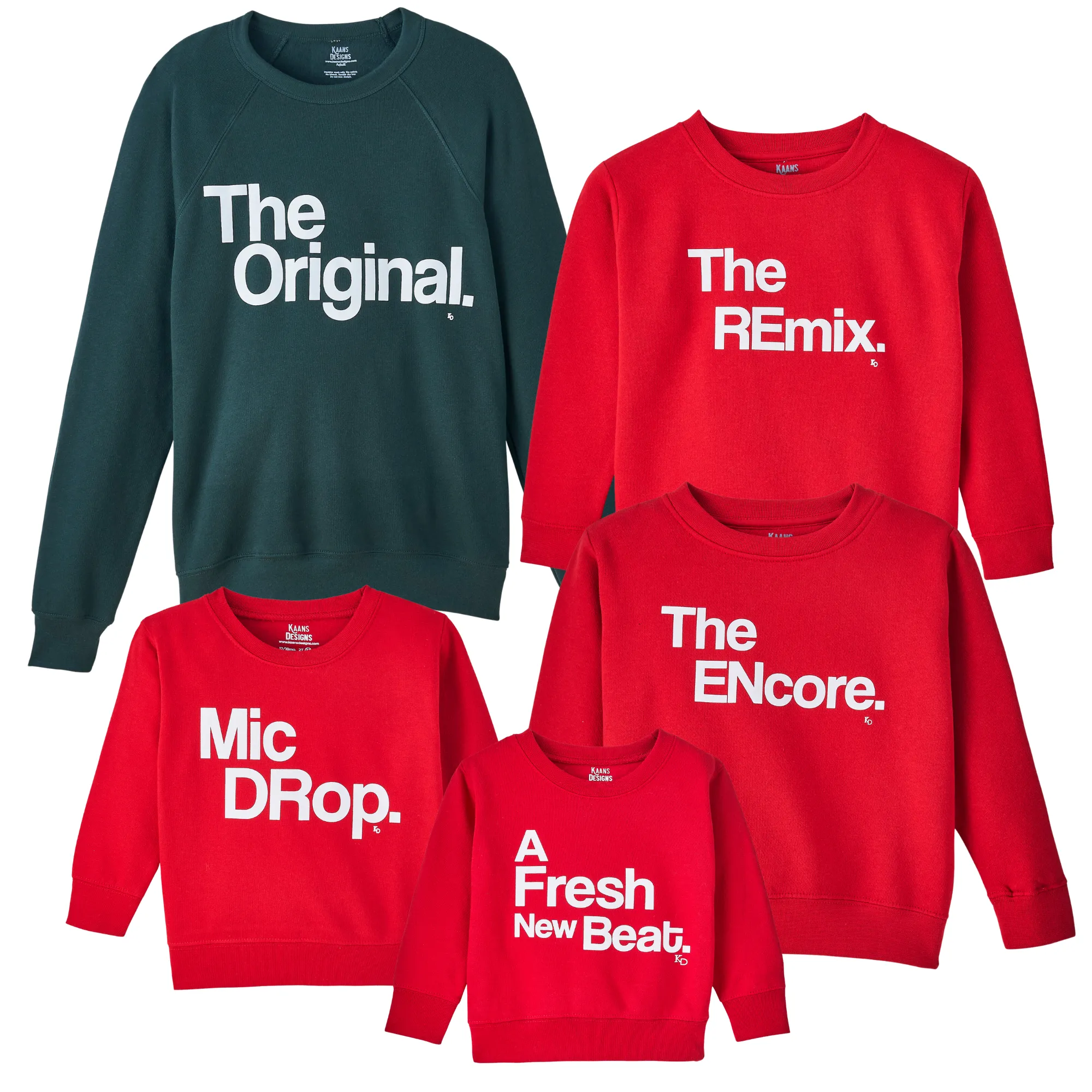 The Original The Remix The Encore® Collection Premium Family Matching Holiday Sweatshirts