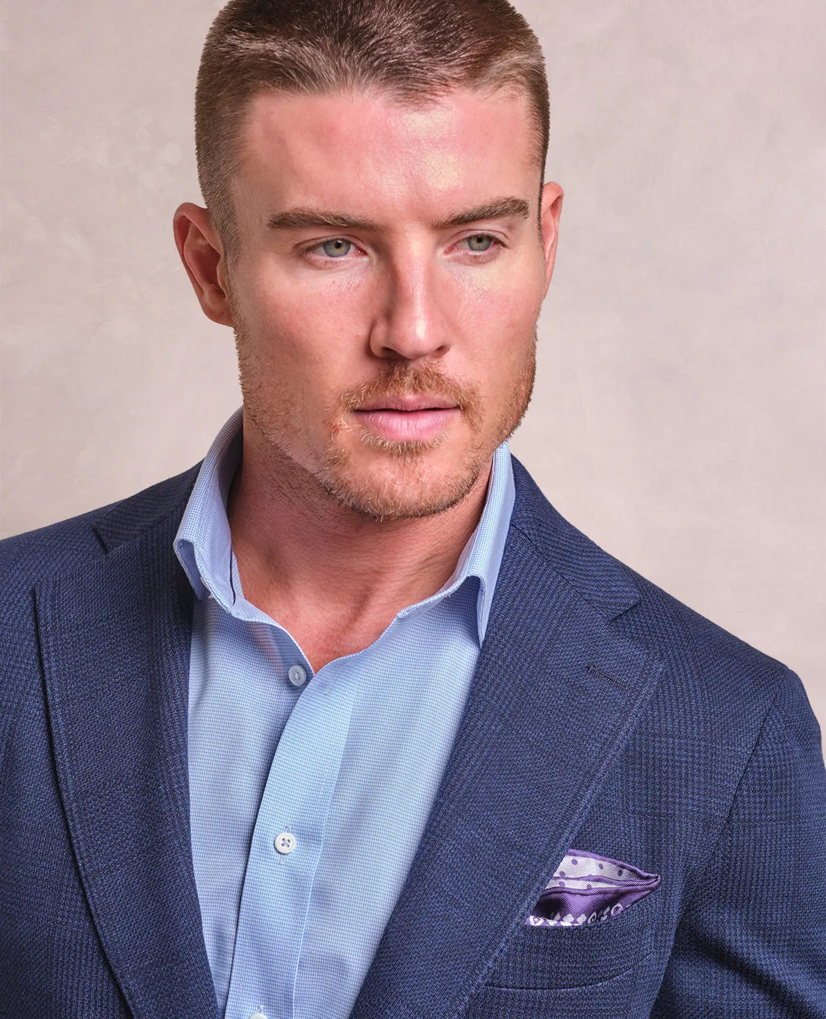 The West - Italian Jersey Knit Soft Jacket - Indigo Blue