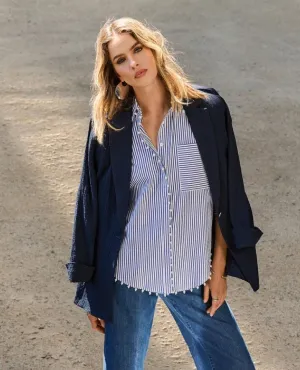 Timeless Elegance Navy Blazer