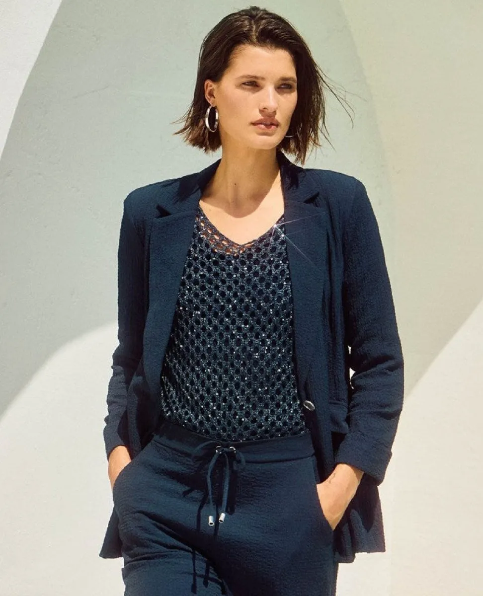 Timeless Elegance Navy Blazer