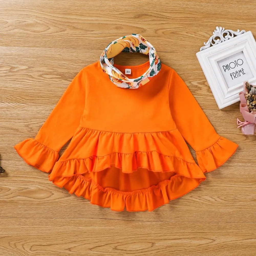 Toddler Girls Halloween Dress & Pants & Headband Wholesale Girl Clothing