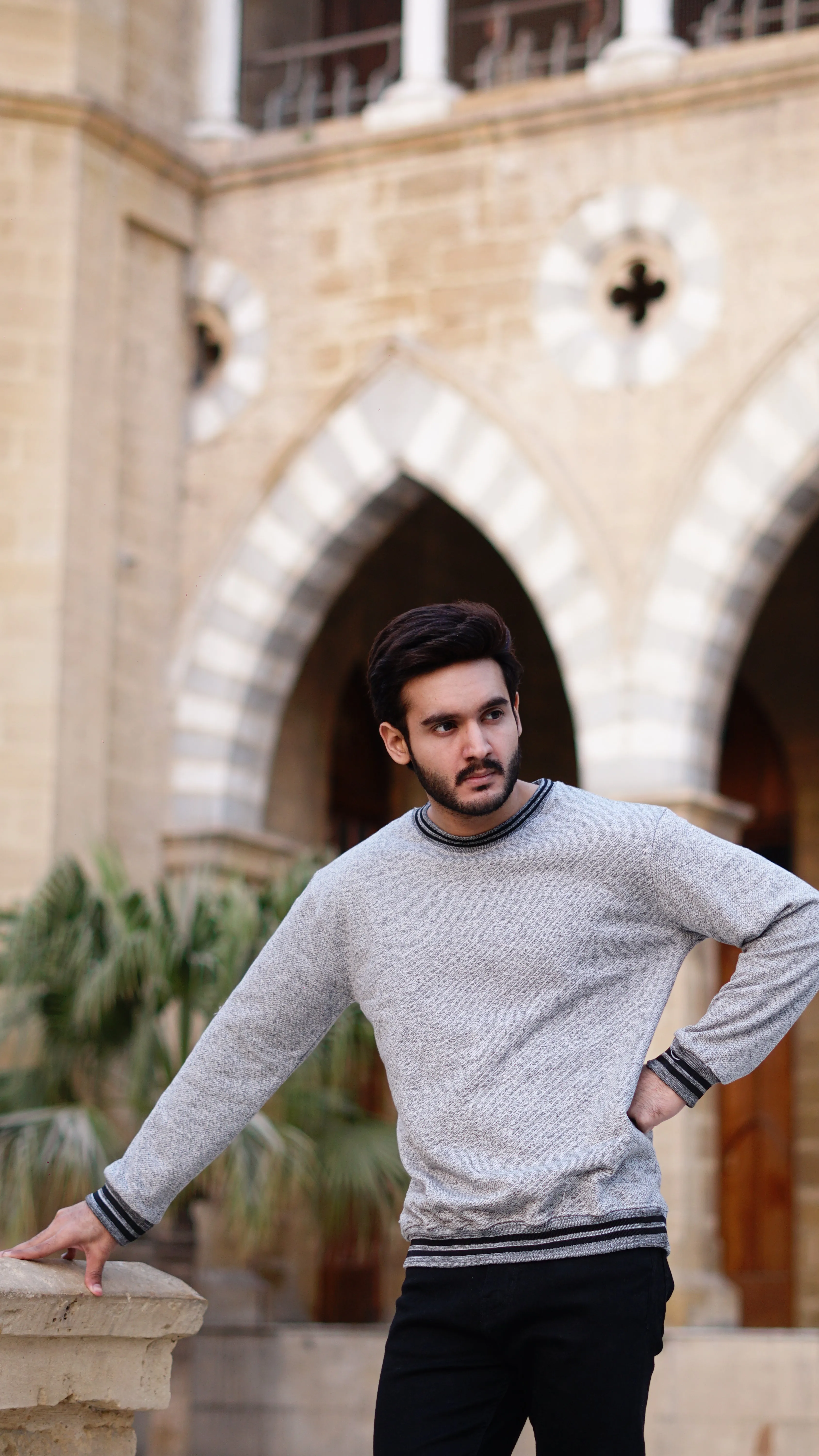 Twist Yarn Sweatshirts - Stylish & Comfortable Melanic Grey | The Divine Shop