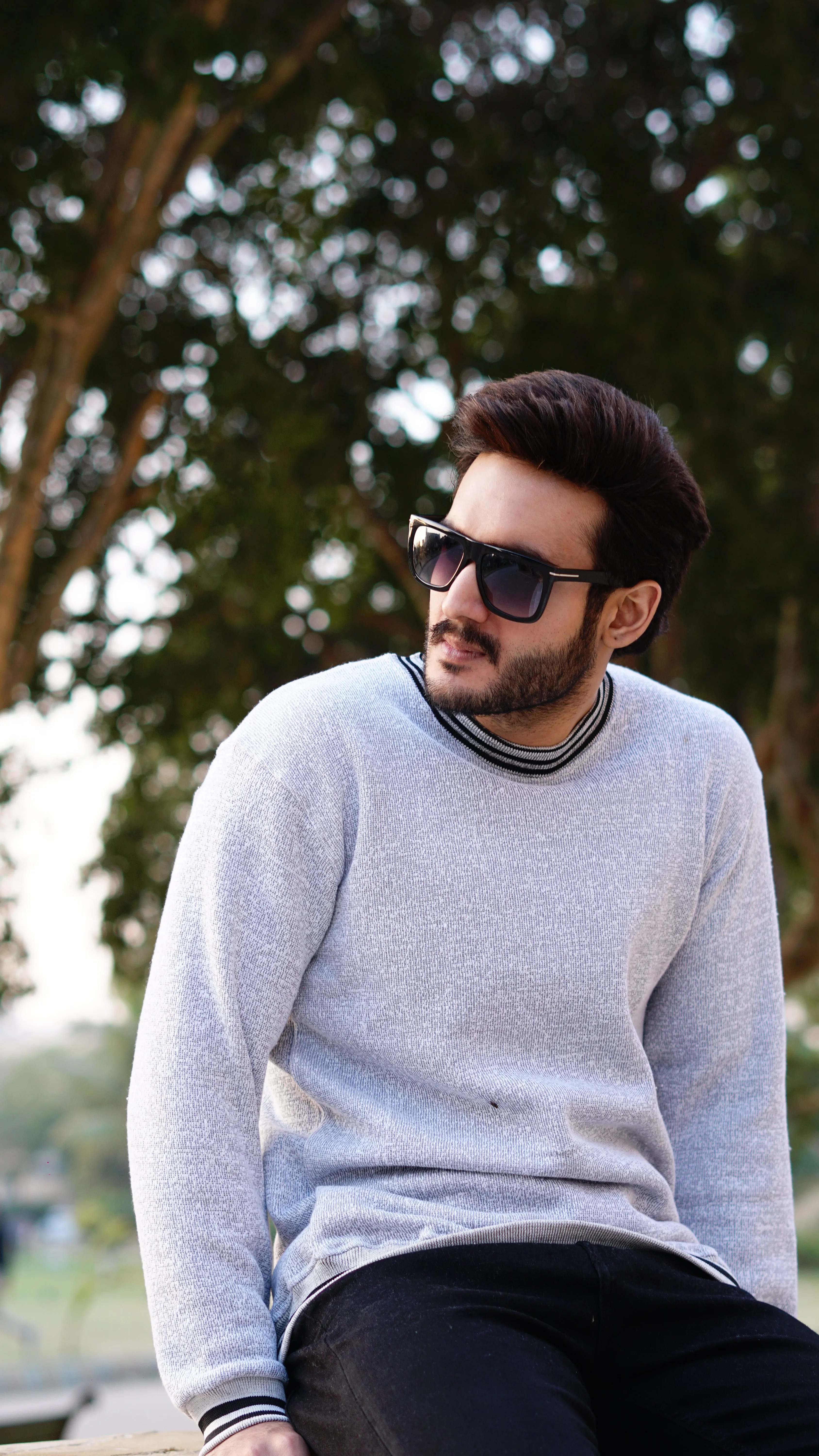 Twist Yarn Sweatshirts - Stylish & Comfortable Melanic Grey | The Divine Shop