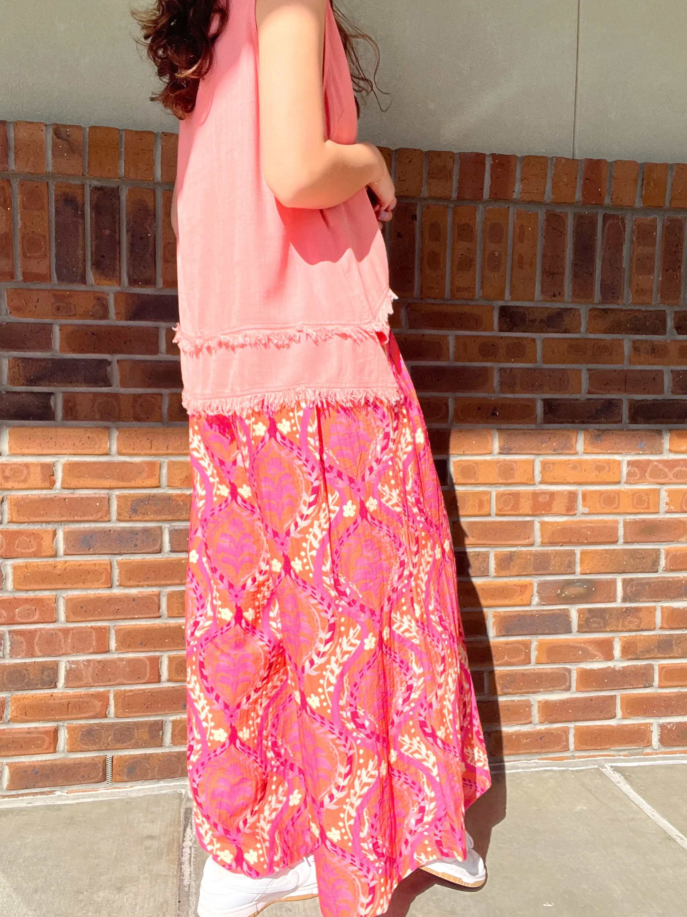Umgee Blissfully Happy Wide Leg Pants