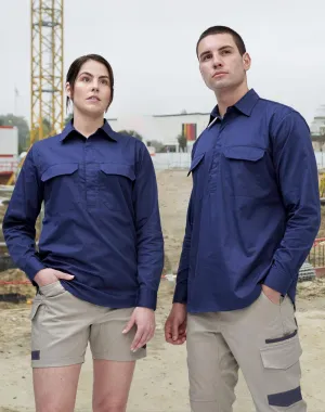 Unisex Cool-Breeze Closed Front Long Sleeve Work Shirt - WT12