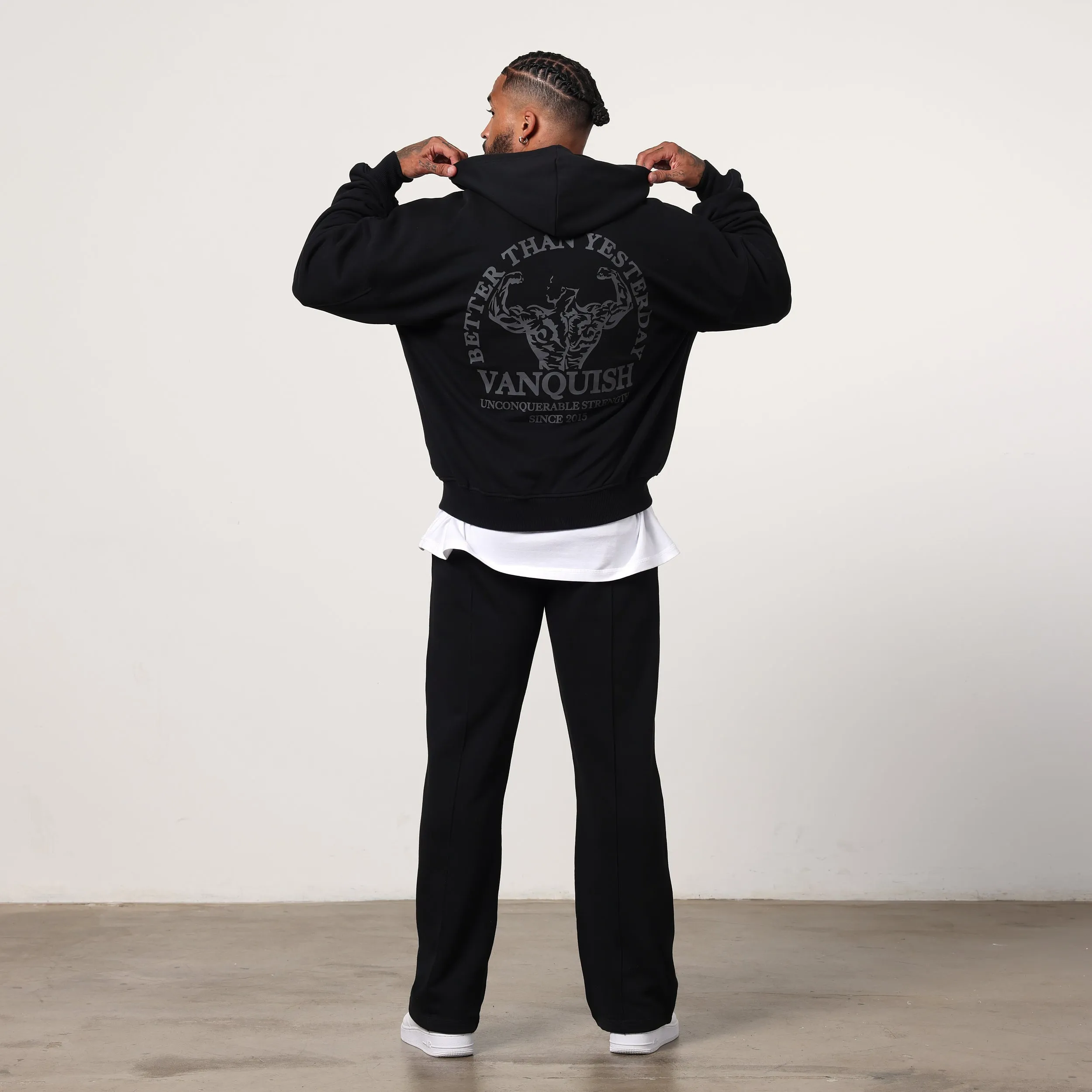 Vanquish Black Unconquerable Strength Full Zip Hoodie