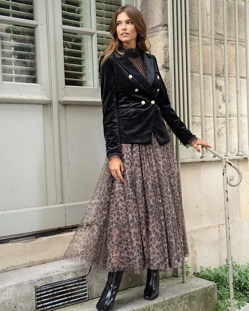Victoria Velvet Blazer Black