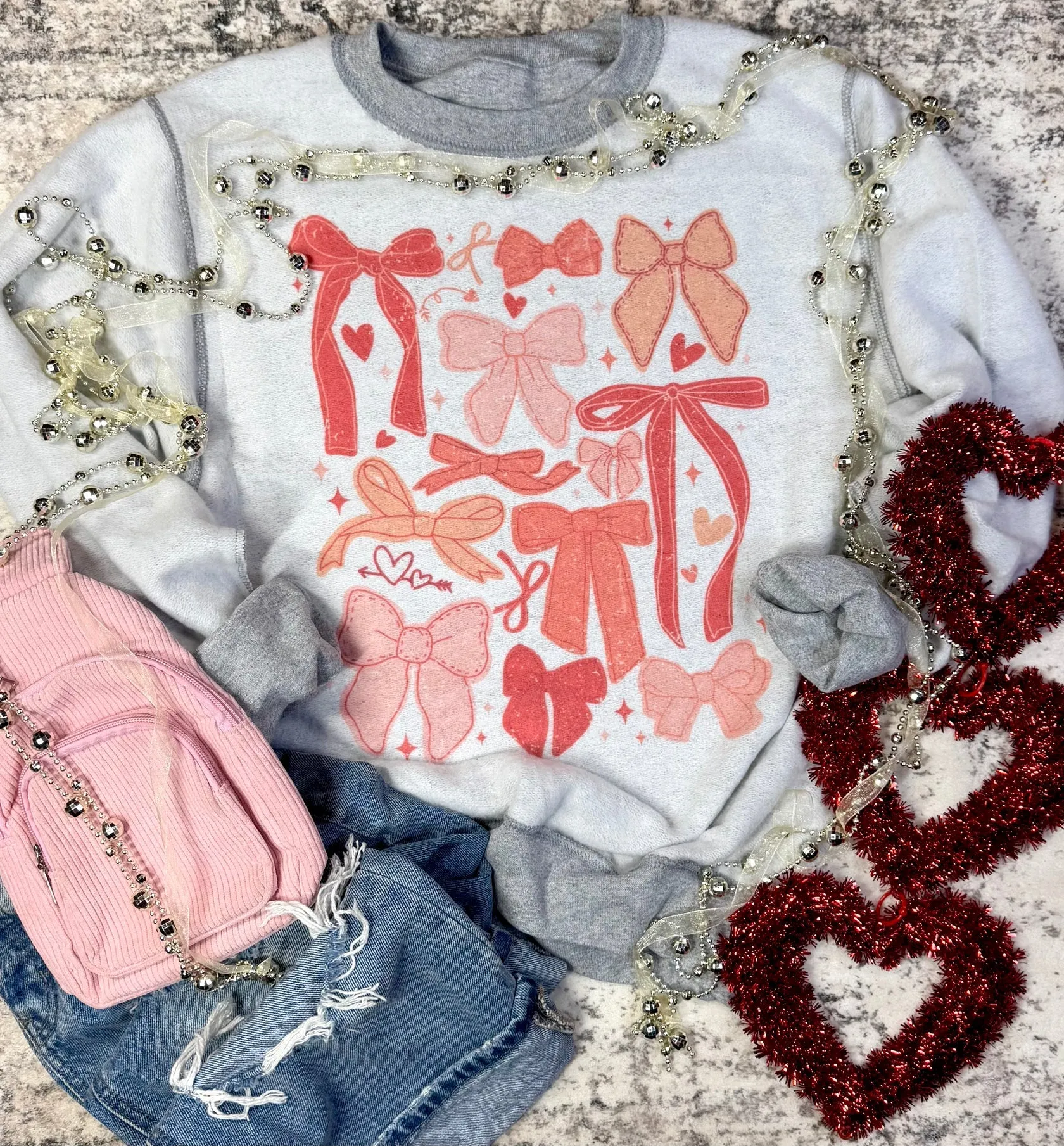 Vintage Inside Out Graffiti Heart Sweatshirt
