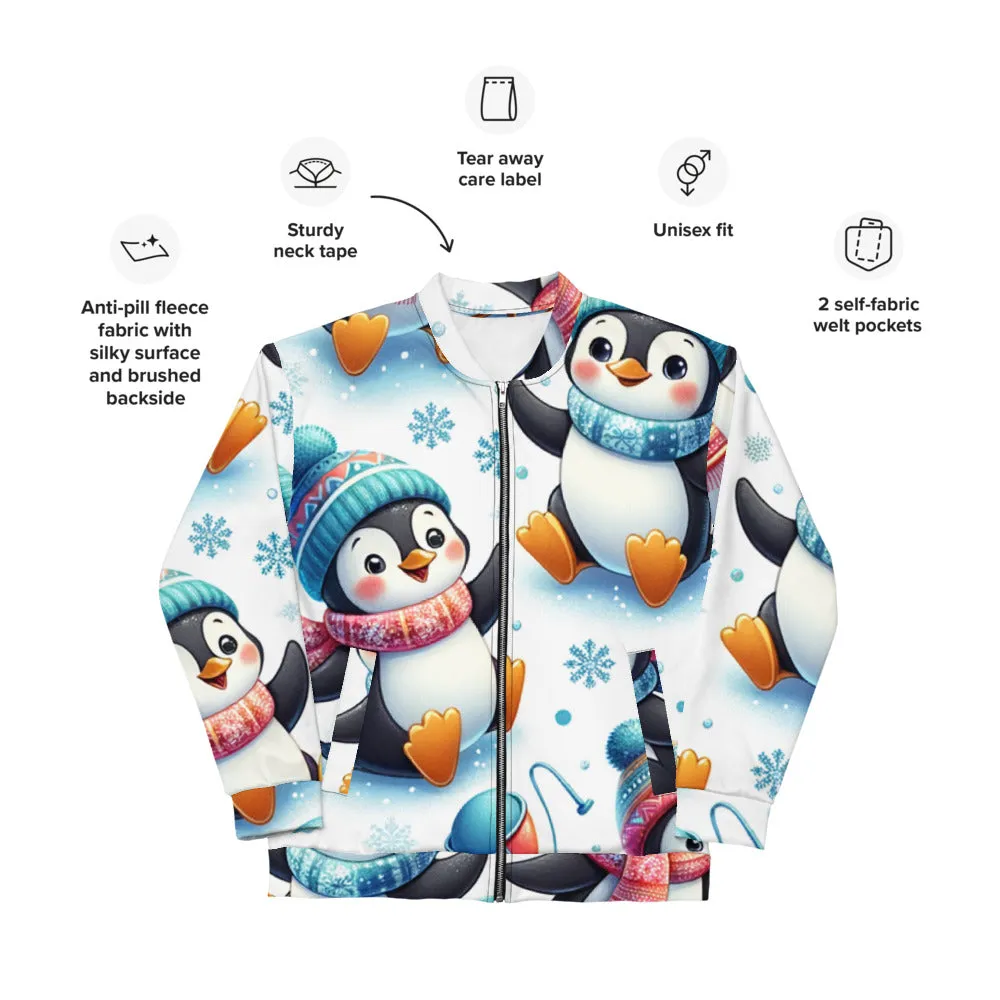Whimsical Winter Wear Bomber Jacket