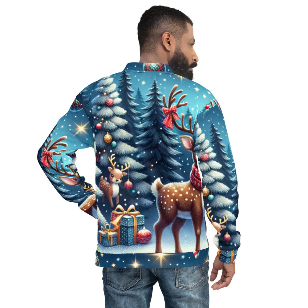 Whimsical Winter Wear Bomber Jacket
