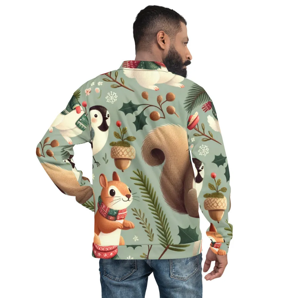 Whimsical Winter Wear Bomber Jacket