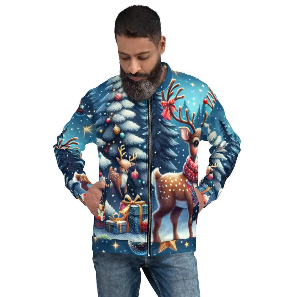 Whimsical Winter Wear Bomber Jacket