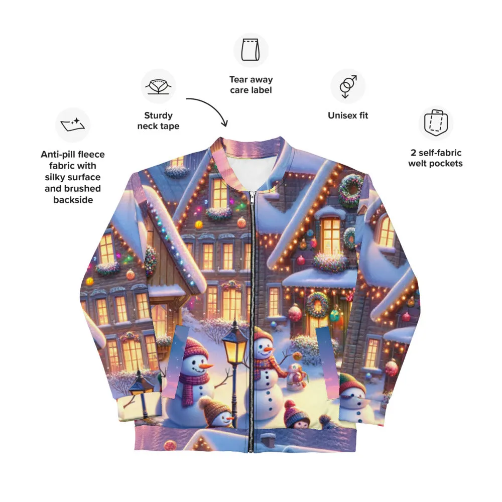 Whimsical Winter Wear Bomber Jacket