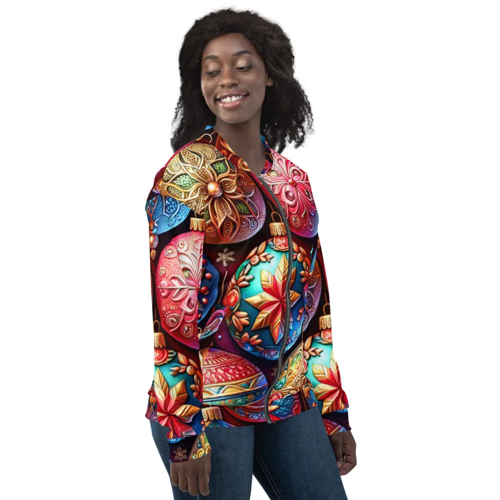 Whimsical Winter Wear Bomber Jacket