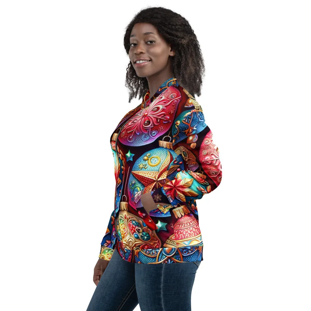 Whimsical Winter Wear Bomber Jacket