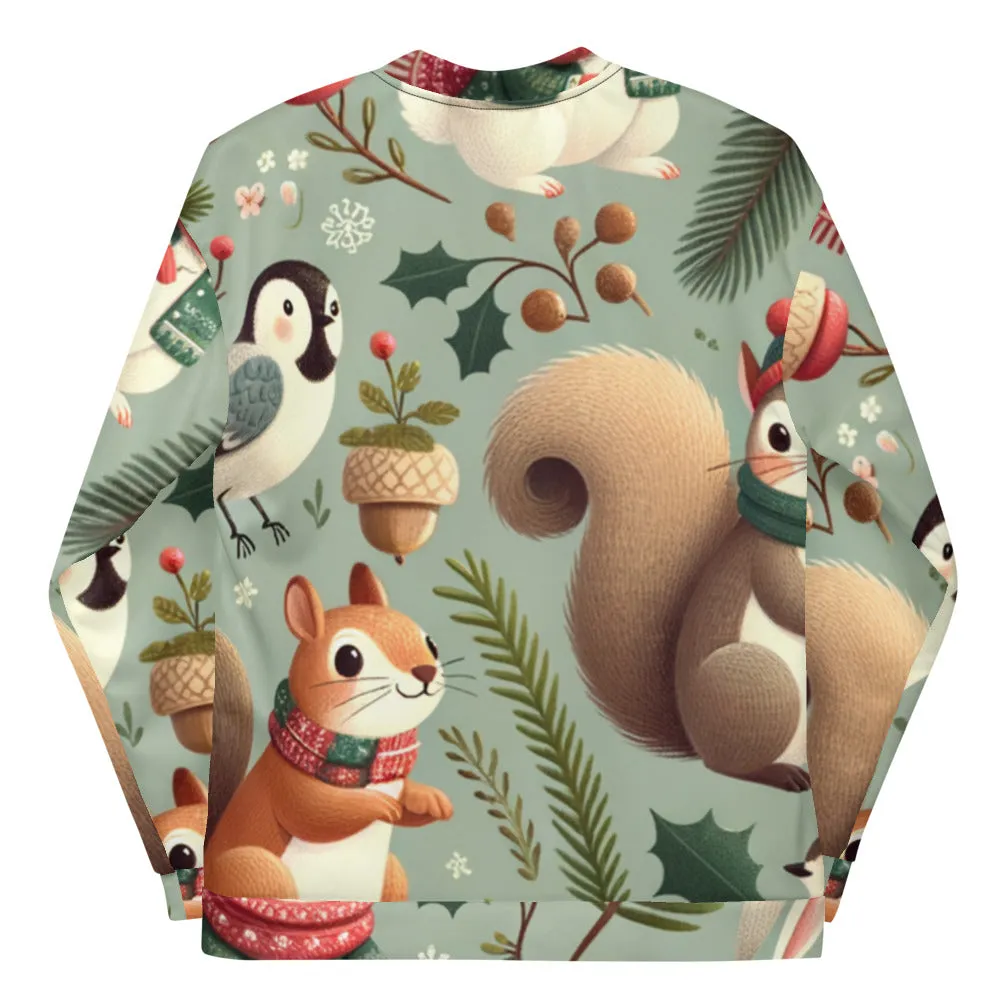 Whimsical Winter Wear Bomber Jacket