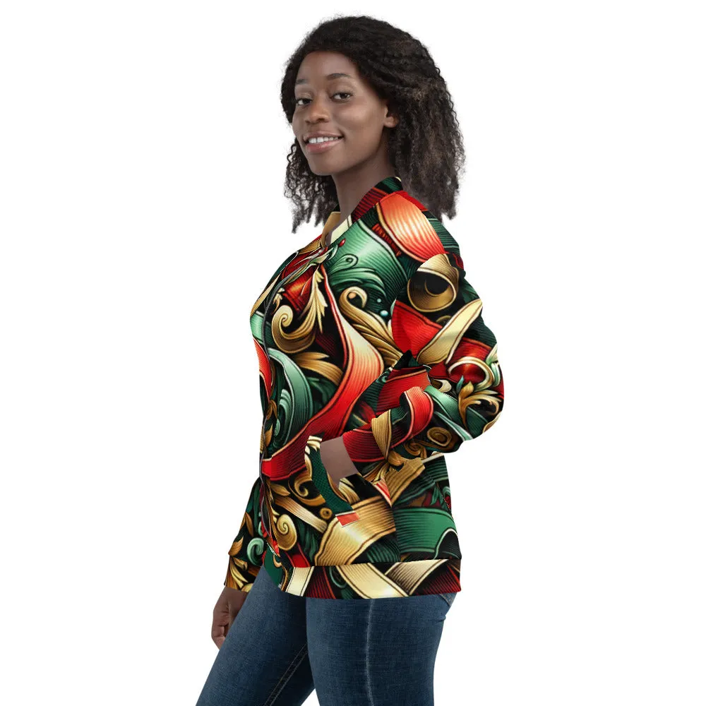 Whimsical Winter Wear Bomber Jacket