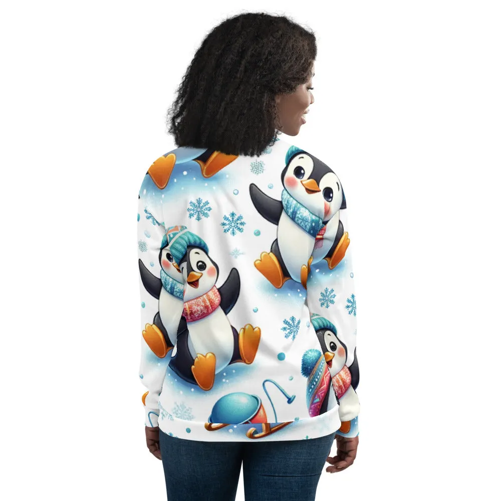 Whimsical Winter Wear Bomber Jacket