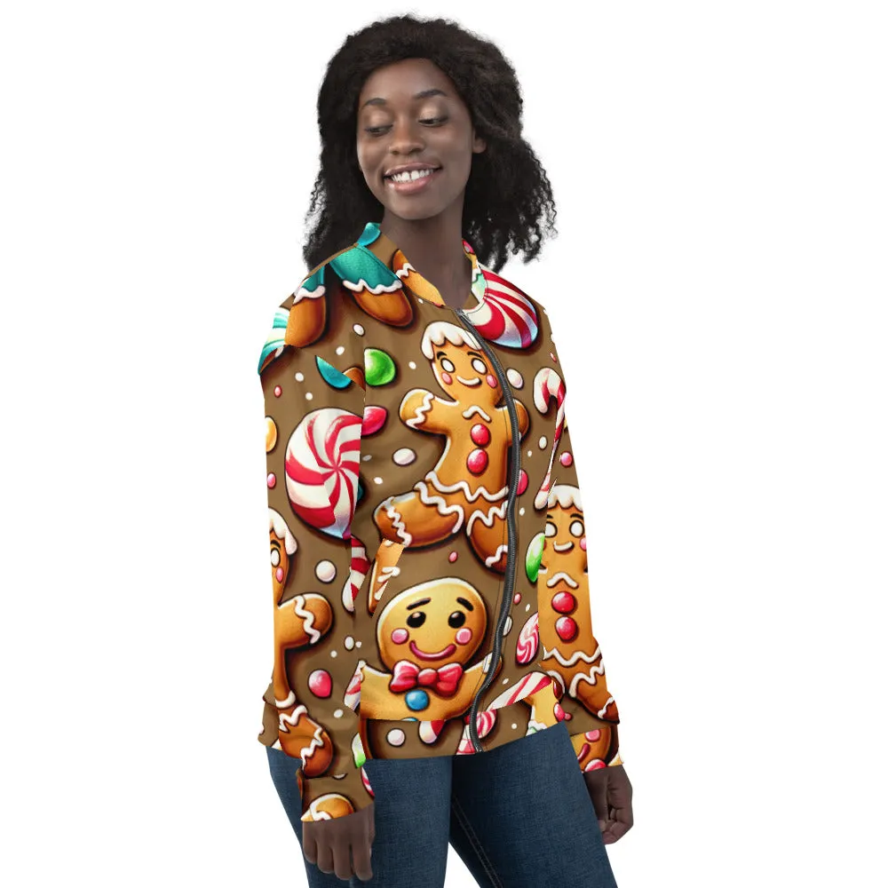 Whimsical Winter Wear Bomber Jacket