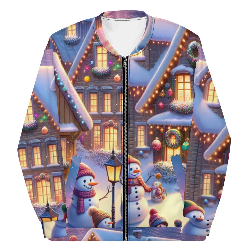 Whimsical Winter Wear Bomber Jacket