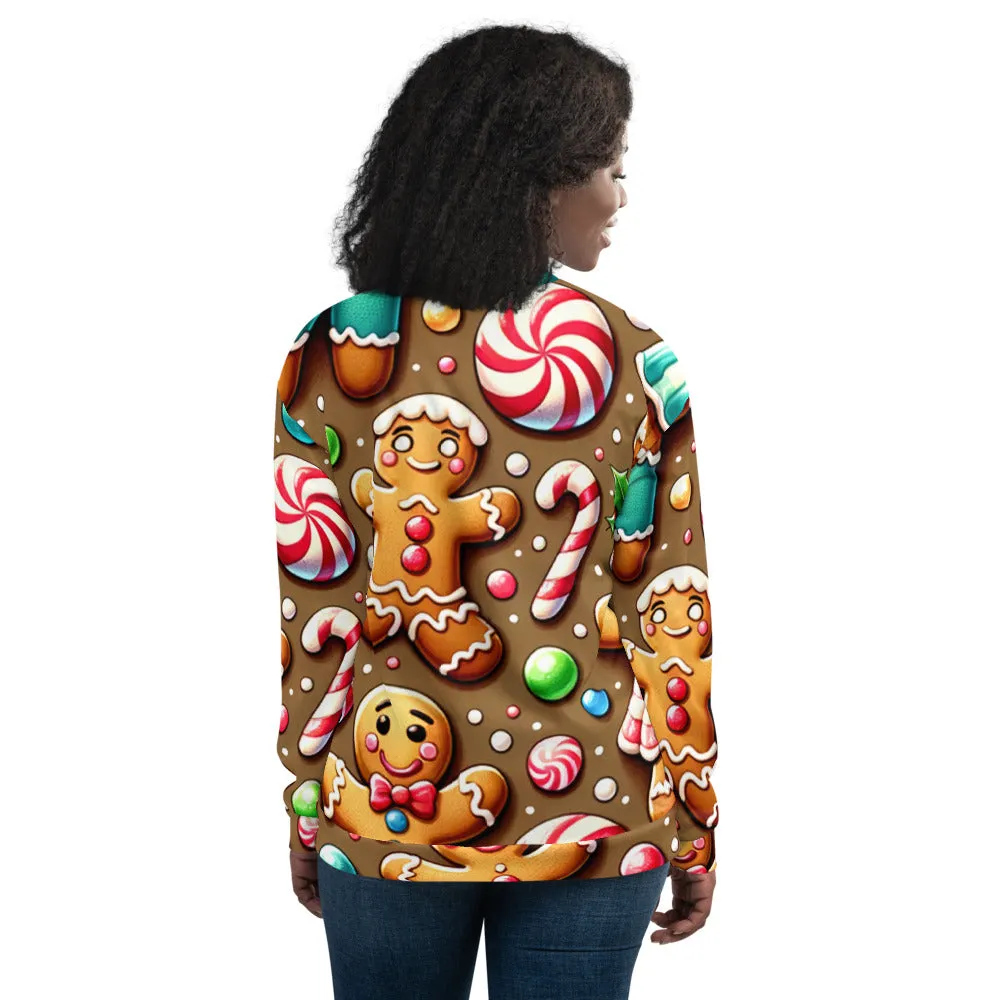 Whimsical Winter Wear Bomber Jacket