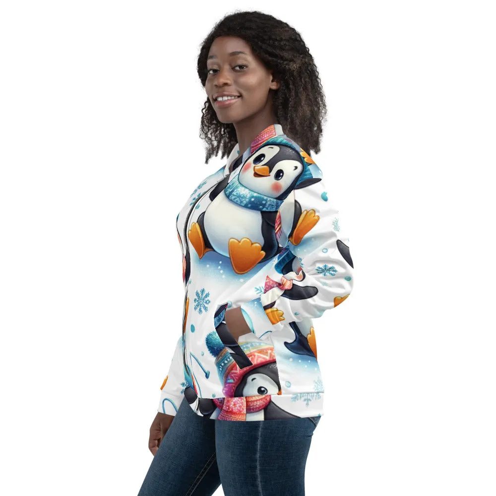 Whimsical Winter Wear Bomber Jacket