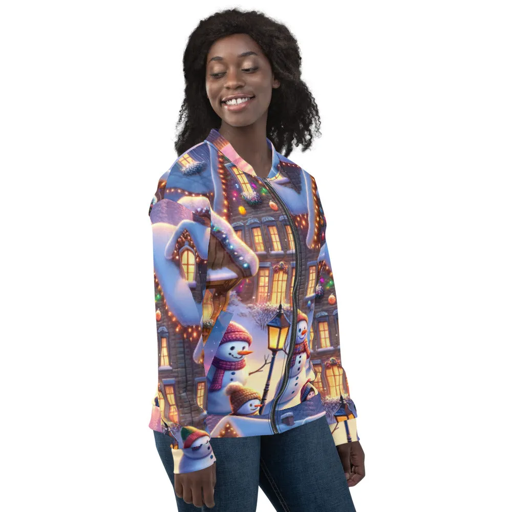 Whimsical Winter Wear Bomber Jacket