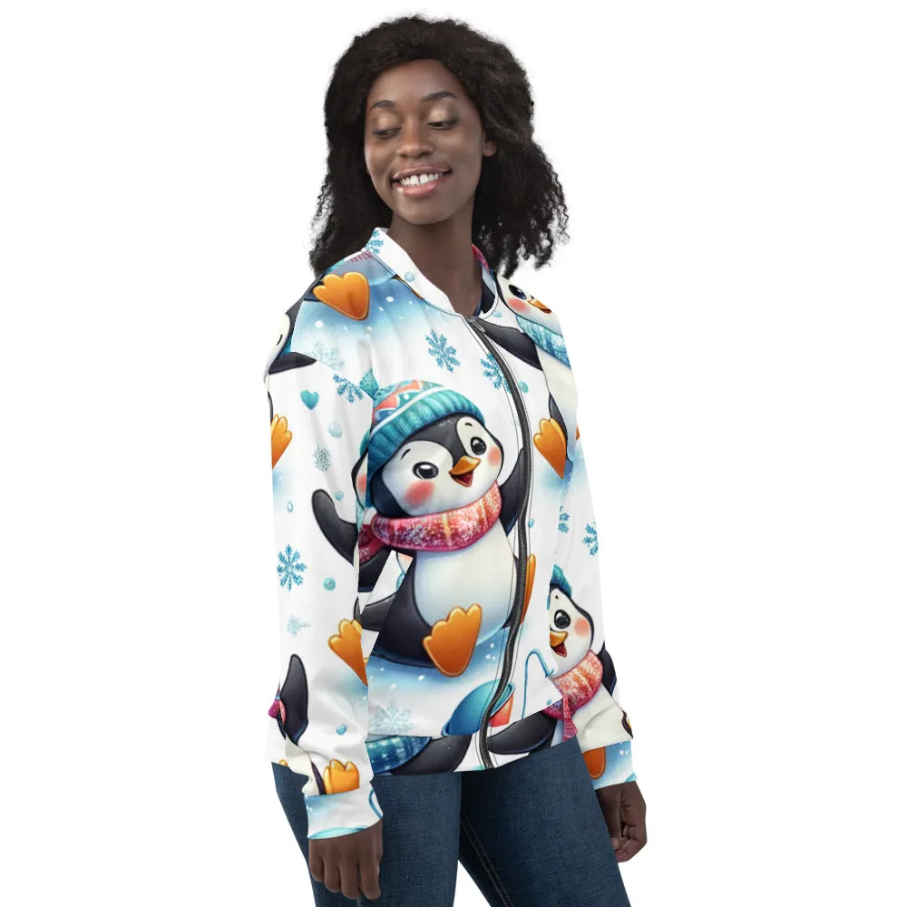 Whimsical Winter Wear Bomber Jacket