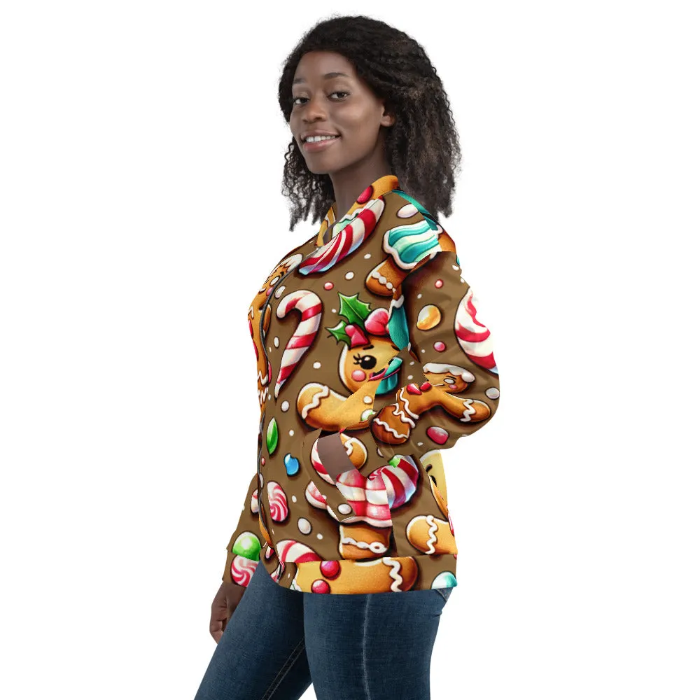 Whimsical Winter Wear Bomber Jacket
