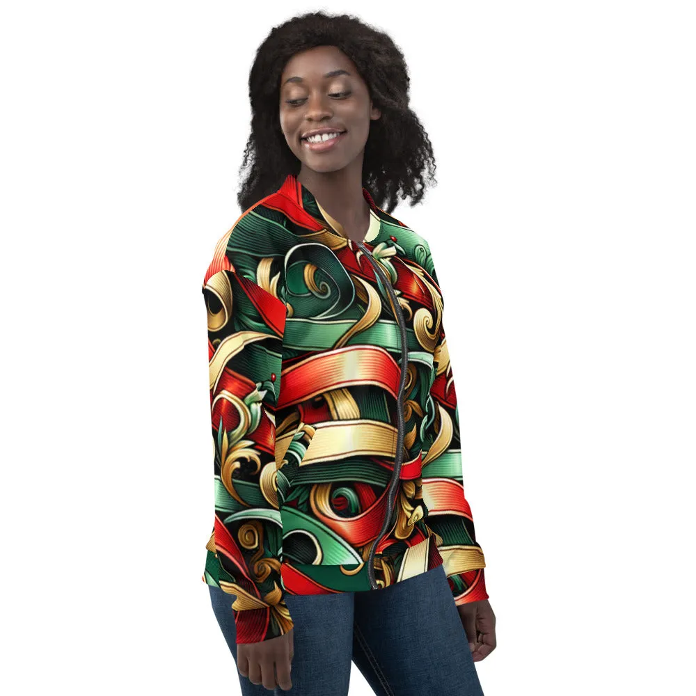 Whimsical Winter Wear Bomber Jacket