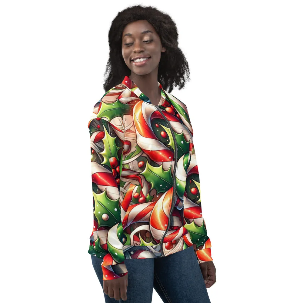 Whimsical Winter Wear Bomber Jacket