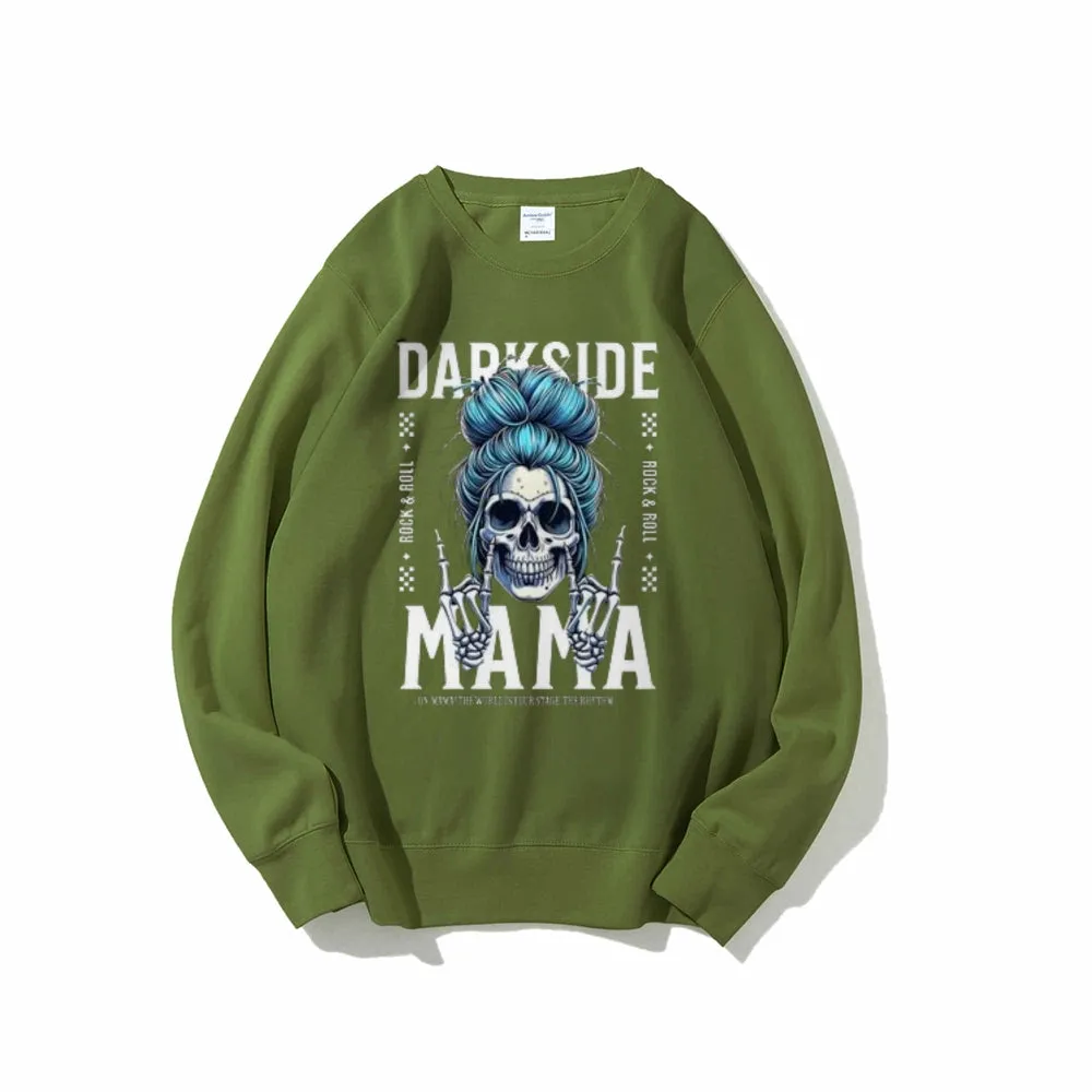 Women Vintage Darkside MaMa Graphic Sweatshirts