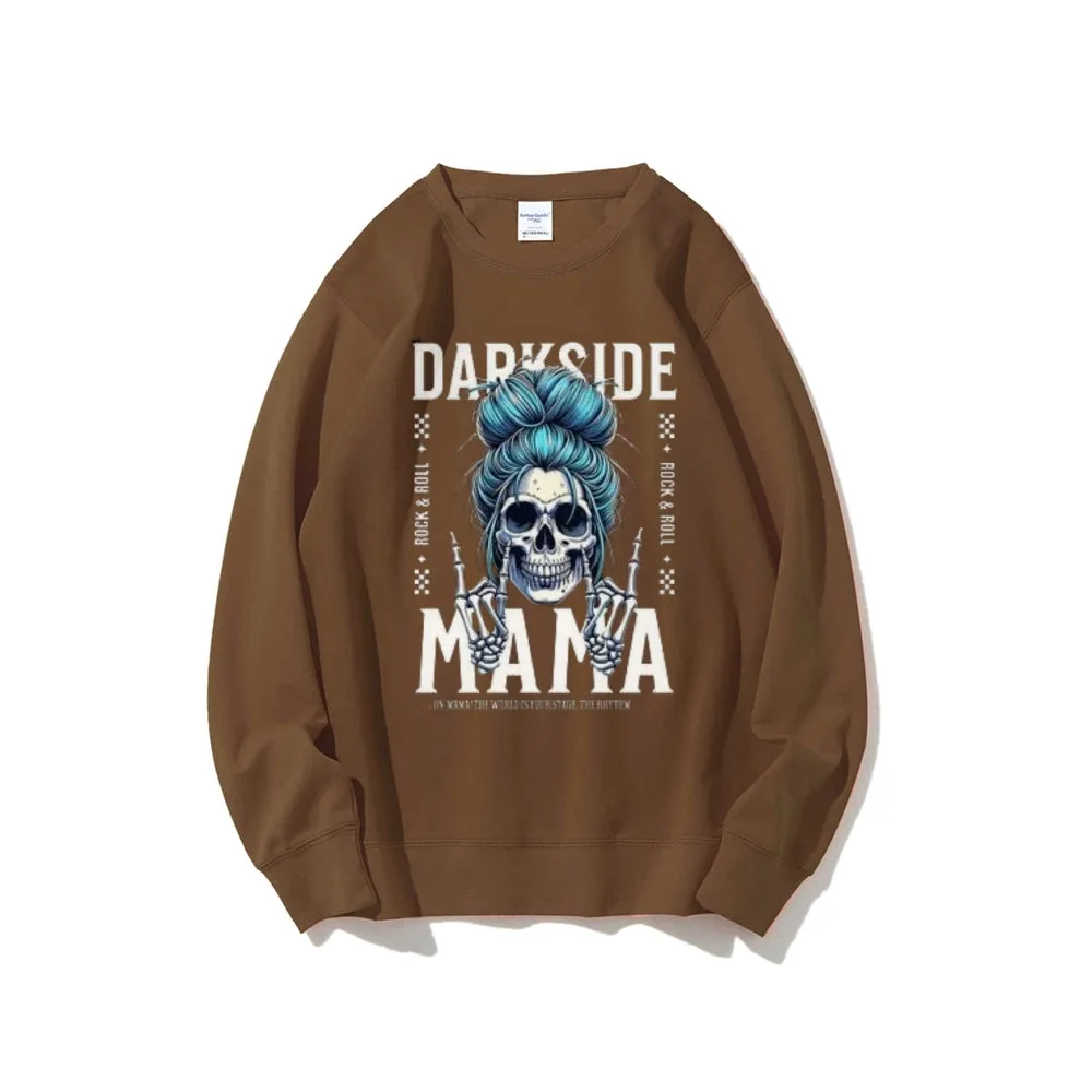 Women Vintage Darkside MaMa Graphic Sweatshirts