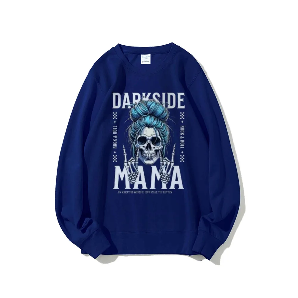 Women Vintage Darkside MaMa Graphic Sweatshirts