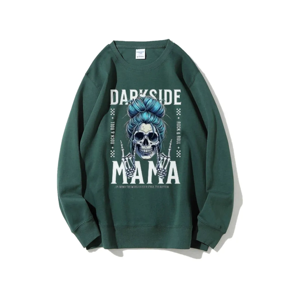 Women Vintage Darkside MaMa Graphic Sweatshirts