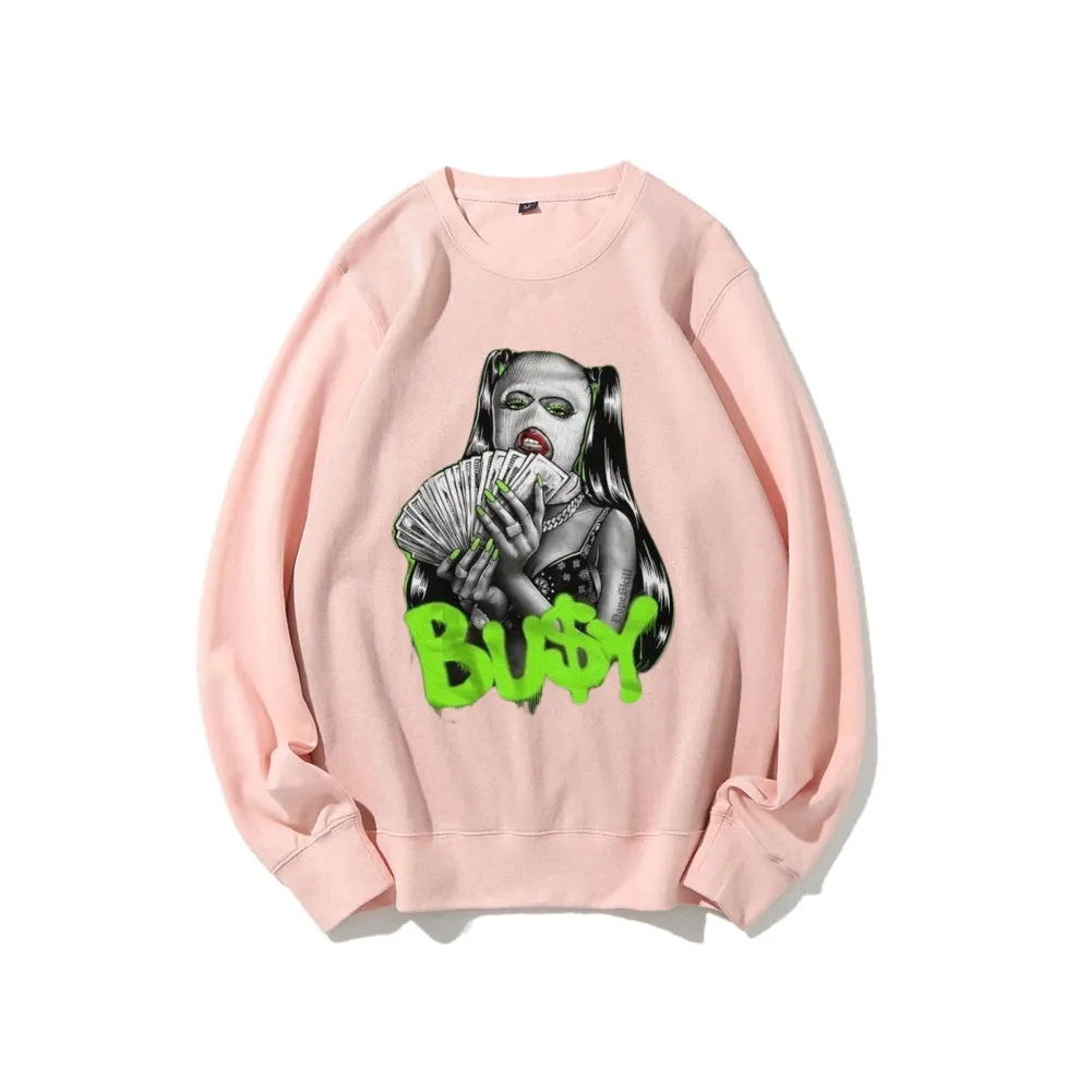 Women Vintage Stay It Busy Graphic Sweatshirts