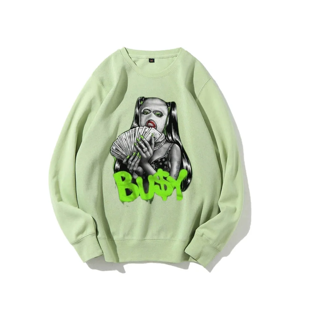 Women Vintage Stay It Busy Graphic Sweatshirts