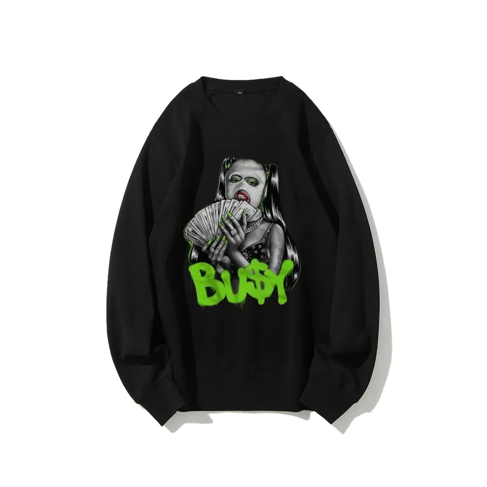 Women Vintage Stay It Busy Graphic Sweatshirts