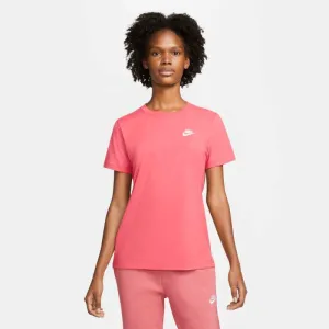 Women's Nike Essential Embroidered Logo Club Tee (Archaeo Pink)(DN2394-622)(Standard Fit)