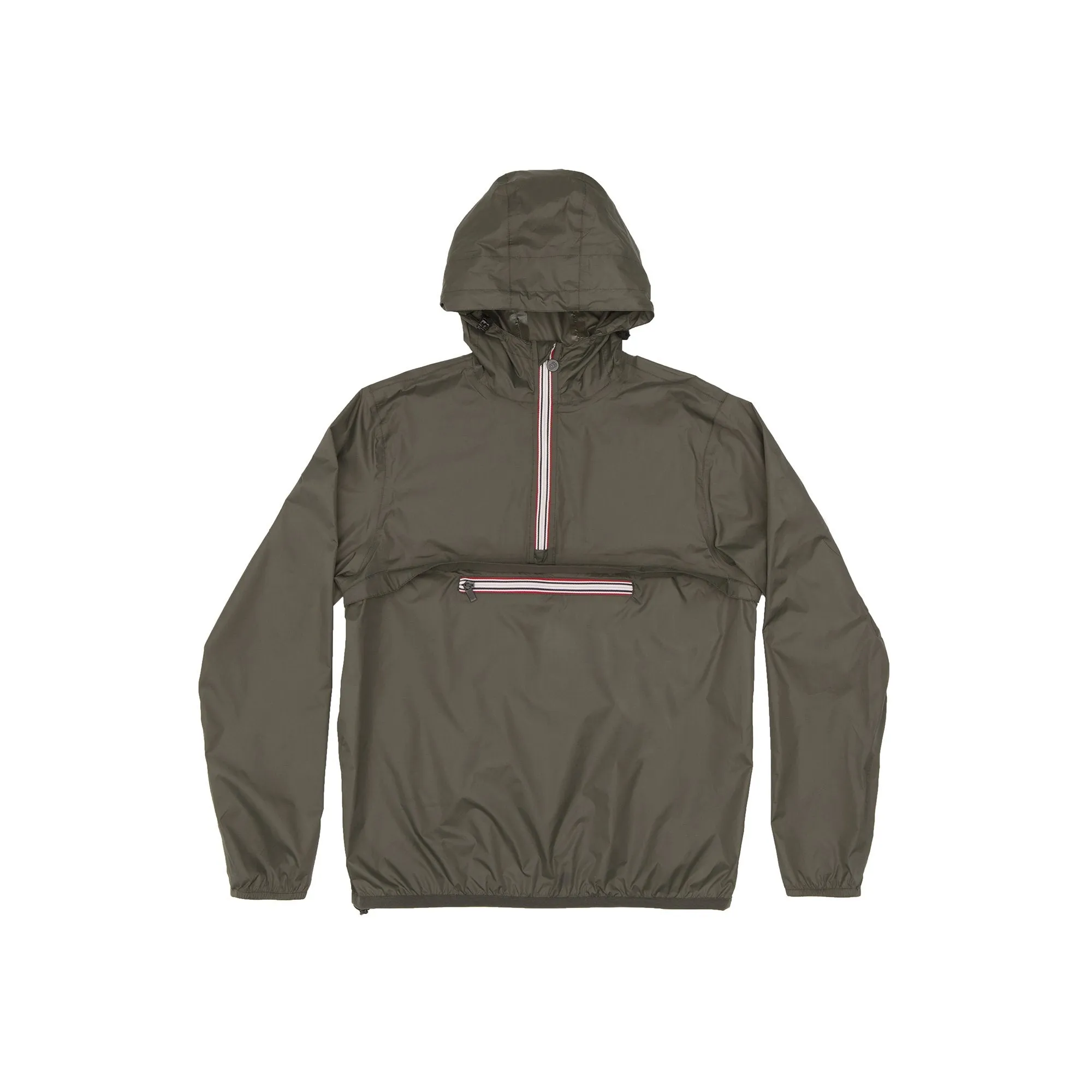 Women's Quarter Zip Olive Green Waterproof Rain Jacket