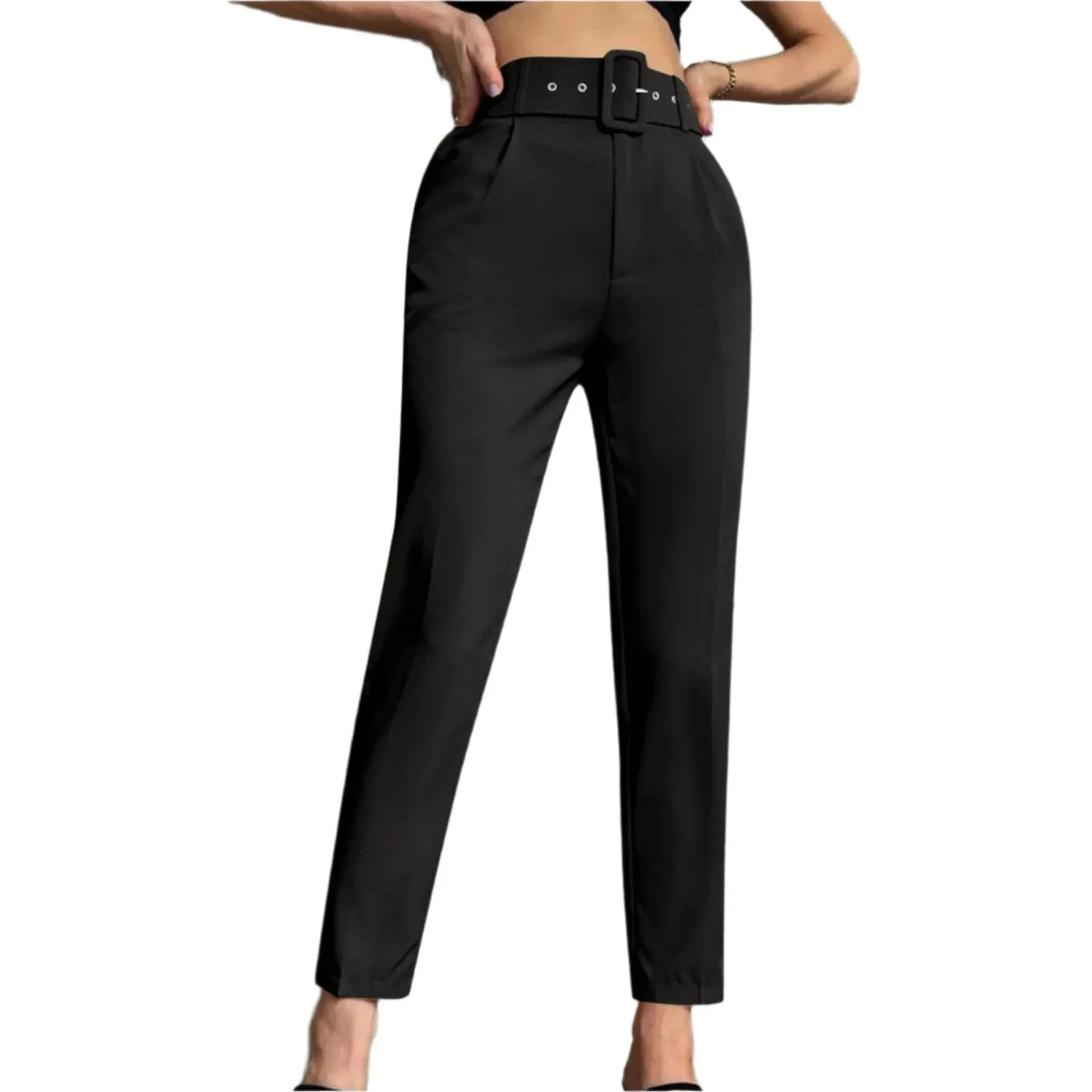 Womens Wide Leg Pants Casual Women'S Summer Solid Color High Waisted Slim Comfortable Casual Straight Leg Woman Tall Dress Pants