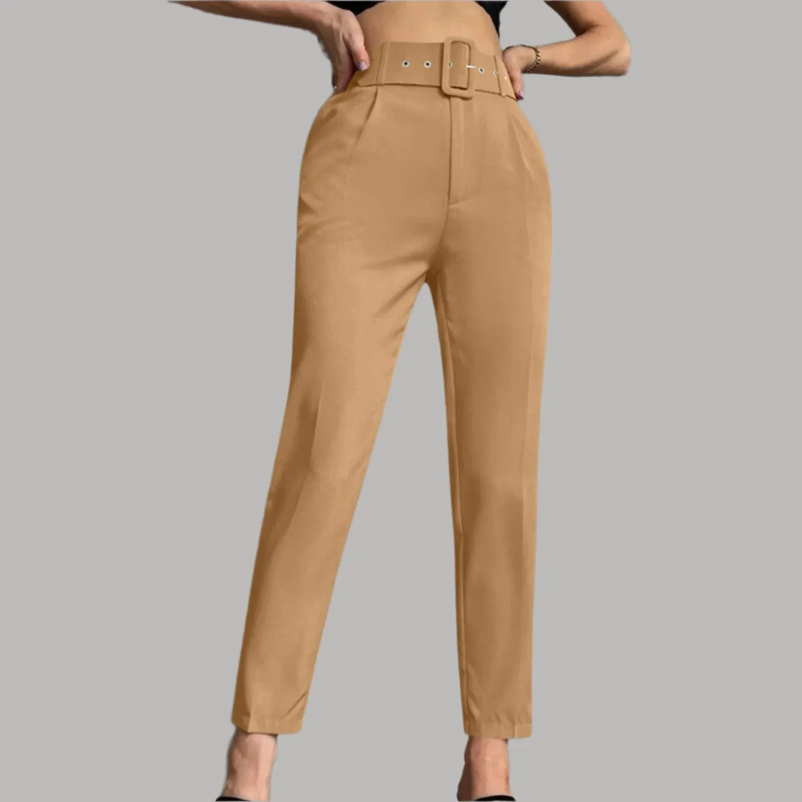 Womens Wide Leg Pants Casual Women'S Summer Solid Color High Waisted Slim Comfortable Casual Straight Leg Woman Tall Dress Pants