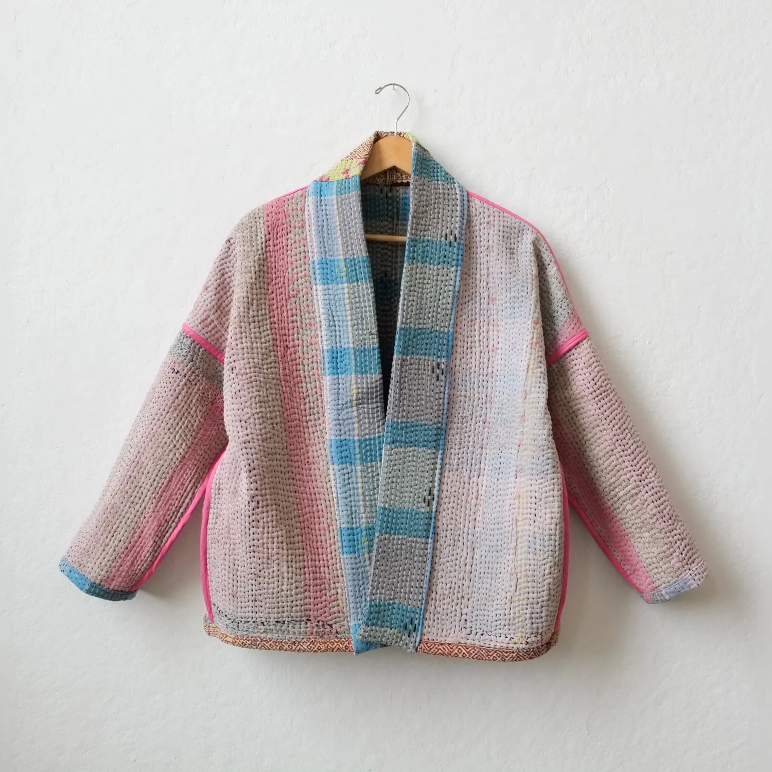 XXS Light Blue Plaid Anoushka Jacket LM095