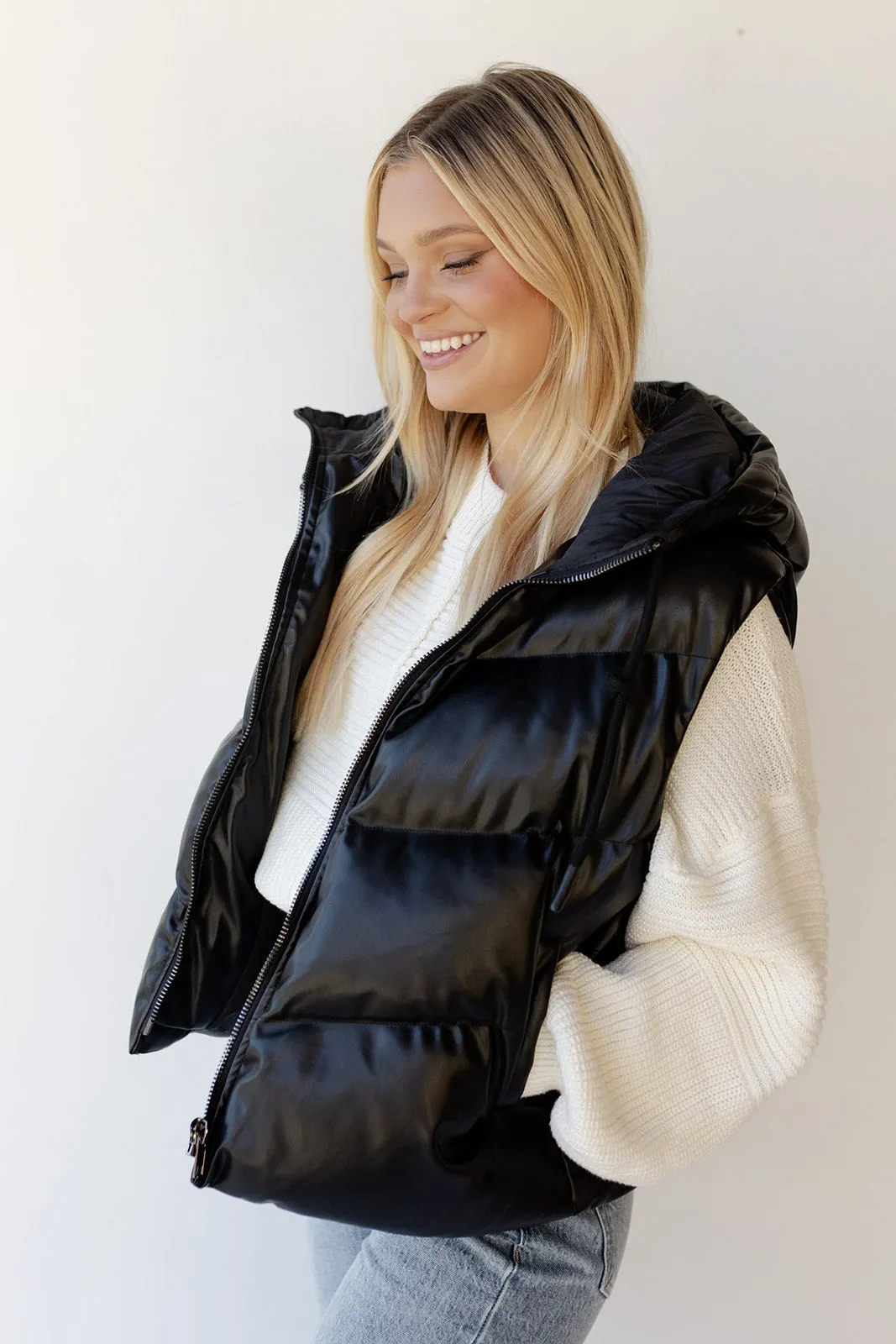 zoya leather vest